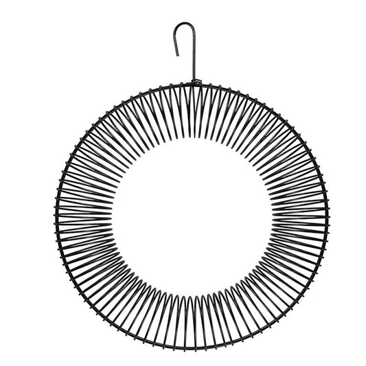 Peanut Wreath Bird Feeder 16 Inch, Rust & Waterproof, Solid Steel Durables Whole Peanut Wild Bird Feeder  black