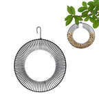 Peanut Wreath Bird Feeder 16 Inch, Rust & Waterproof, Solid Steel Durables Whole Peanut Wild Bird Feeder  black