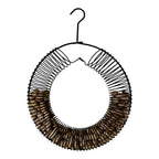 Peanut Wreath Bird Feeder 16 Inch, Rust & Waterproof, Solid Steel Durables Whole Peanut Wild Bird Feeder  black