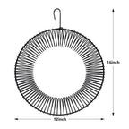 Peanut Wreath Bird Feeder 16 Inch, Rust & Waterproof, Solid Steel Durables Whole Peanut Wild Bird Feeder  black