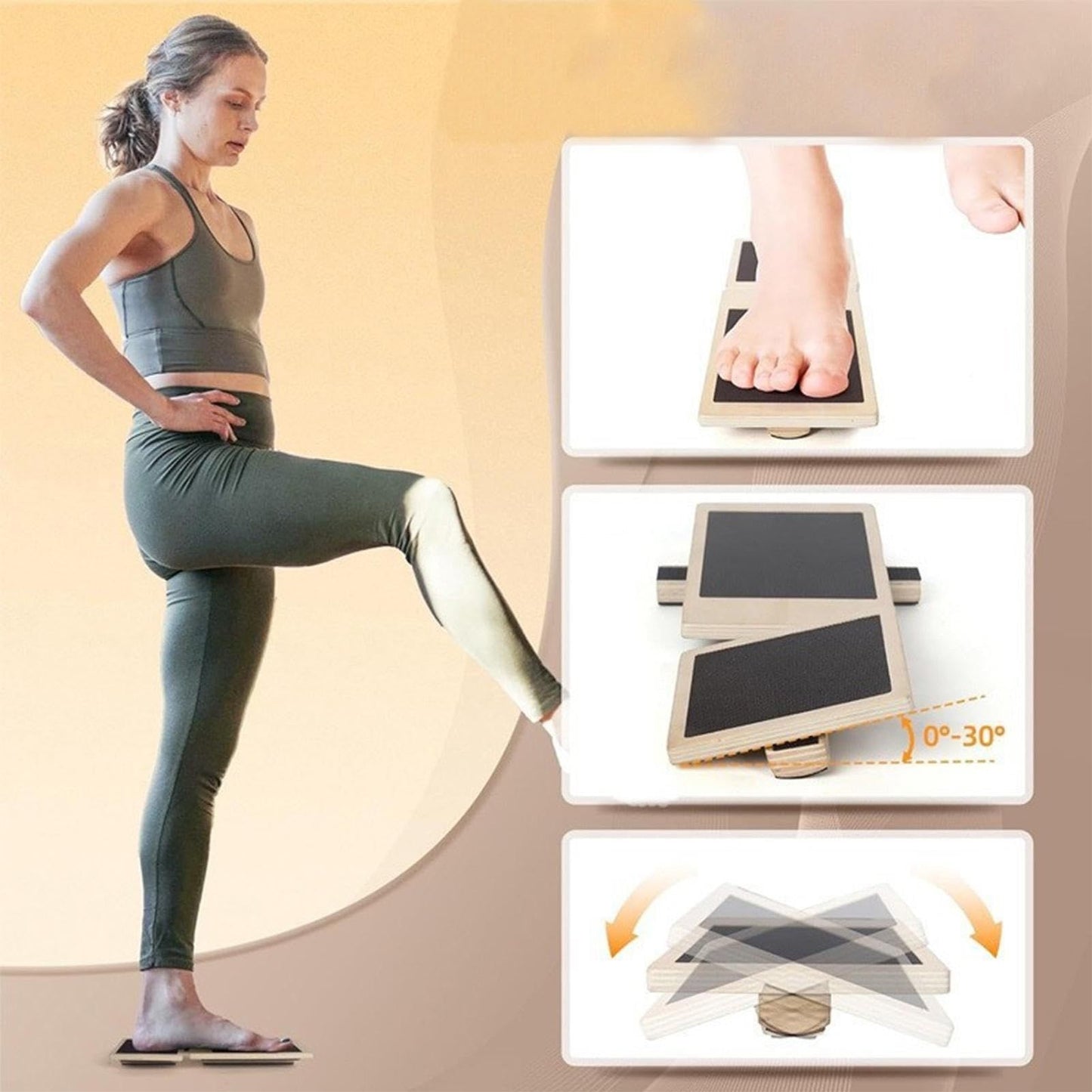 Ankle Balance Board Foot Strengthener Trainer for Sprained Ankle, Stability Exercises, Physical Therapy, Plantar Fasciitis Relief, Posture Correction, Balance Training