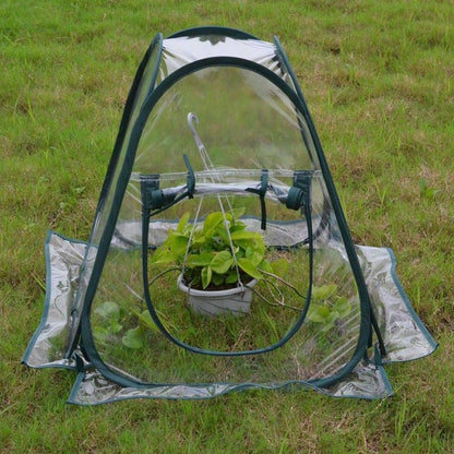 Pop Up Greenhouse Cover Flower House Mini Gardening Plant Flower Sunshine Room Room,Backyard PVC Greenhouse Cover for Cold Frost Protector Gardening Plants(70*70*80cm)