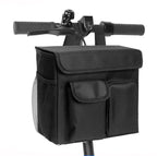 Electric Scooter Bag Wheelchair Bag, Scooter Storage Bag with 14-Inch Laptop Pocket and Cup Holders, Durable Basket for Scooter, Wheelchair and Bike, Mobility Scooter Accessories (Black)