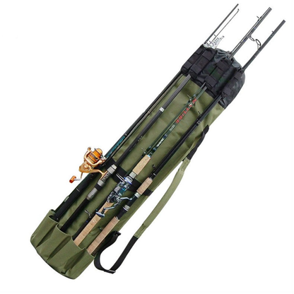 600D Oxford Fabric Fishing Rod Carrier - Pole Bag Reel Organizer Case Storage for Gear, Travel - Gifts for Men, Family（olive drab）Excluding fishing rod