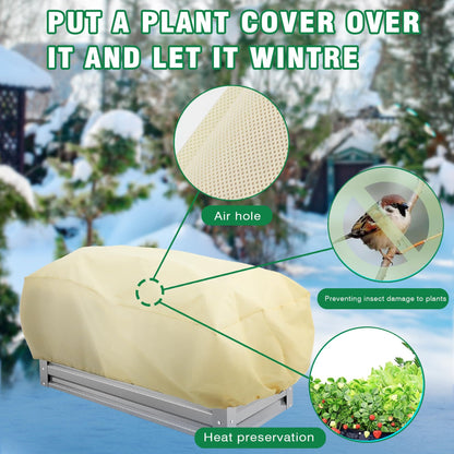 Plant Covers Freeze Protection, Winter Frost Blanket for Flower Pot Plants, Reusable Outdoor Plant Covers Freeze Protection, with Drawstring2 pcs(80x60x40cm)