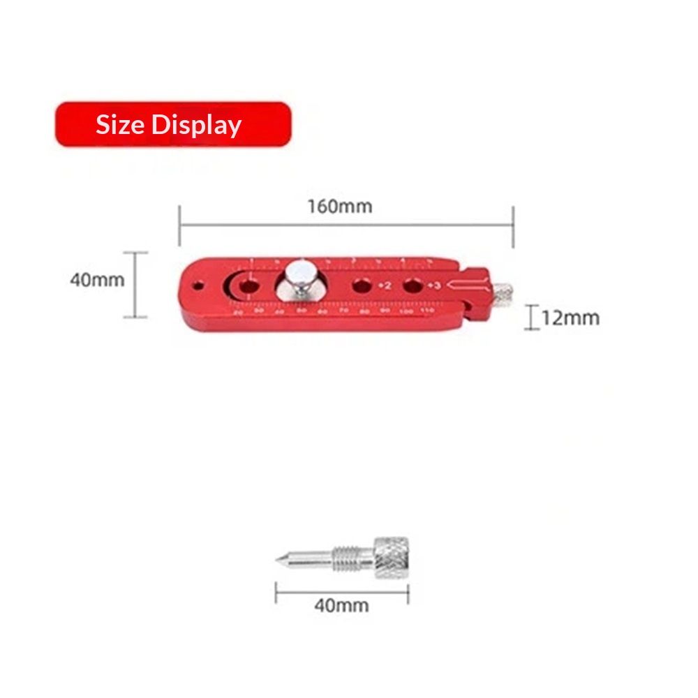 Woodworking Aluminum Alloy Circular Drawing Tool, Fixed-Point Marking Gauge Woodworking Compass Scribe Adjustable Drawing Circle Ruler Drawing Ruler Carpenter Tools (165 )