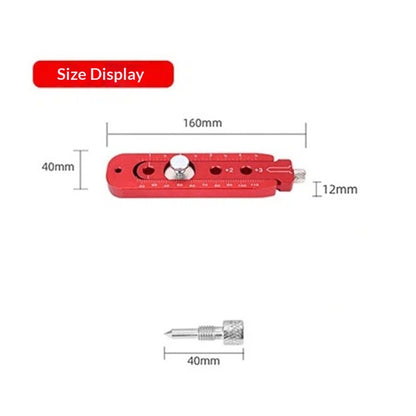 Woodworking Aluminum Alloy Circular Drawing Tool, Fixed-Point Marking Gauge Woodworking Compass Scribe Adjustable Drawing Circle Ruler Drawing Ruler Carpenter Tools (165 )