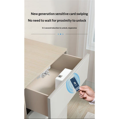 Drawer Lock  Works , Smart Cabinet Locks  Hidden Magnetic Lock Locker, for Secret Storage Compartment Furniture,NFC Wooden Cupboard Wardrobe
