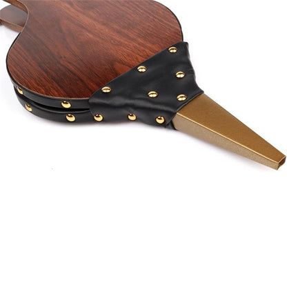 Indoor and outdoor camping barbecue wooden blower hand corrugated pipe pump pit barbecue tool accessories brown (30 * 13)