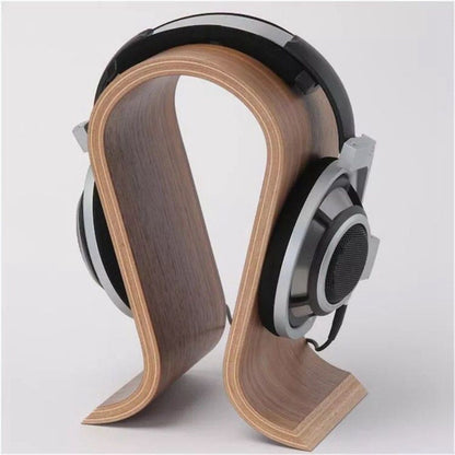 Wooden  Headphones Stand/Wooden Headphone Hanger/Wood Headset Holder/Earphone Desk Display Hanger - （walnut color）