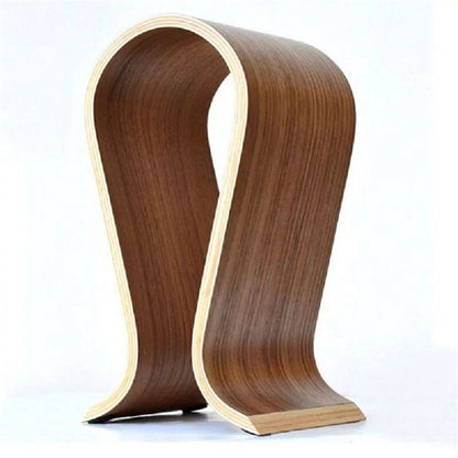 Wooden  Headphones Stand/Wooden Headphone Hanger/Wood Headset Holder/Earphone Desk Display Hanger - （walnut color）