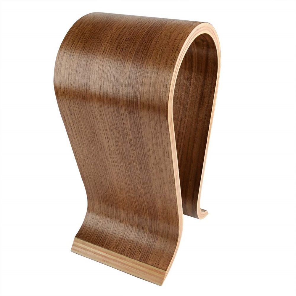 Wooden  Headphones Stand/Wooden Headphone Hanger/Wood Headset Holder/Earphone Desk Display Hanger - （walnut color）
