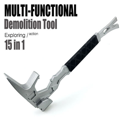 15 Inch Multi-Function Demolition Tool, Hammer, Nail Puller, Multi-Use, Heavy Duty Construction, DIY Hand Tools -