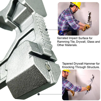 15 Inch Multi-Function Demolition Tool, Hammer, Nail Puller, Multi-Use, Heavy Duty Construction, DIY Hand Tools -