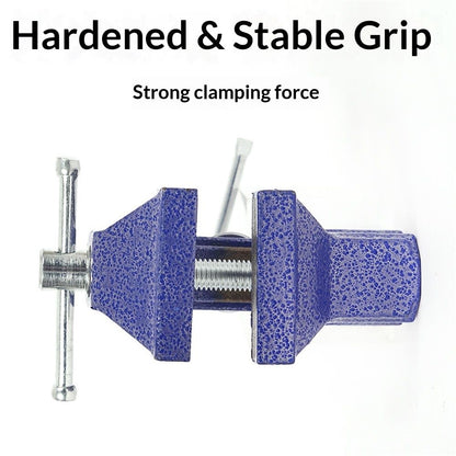Mini Table Clamp,Small Bench Vice, Upgraded cast steel manufacturing Jewelers Hobby Clamps Craft Repair Tool Portable Work Bench Vise（ 60 blue,）