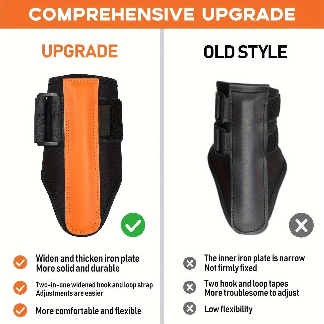 Golf Swing Training Kit with Wrist Stabilizer & Arm Support Band - Improve Posture, Accuracy & Power for Men Women Golfers orange