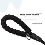 No Tangle 3 Dog  - Main Lead Rope with Padded Handle, Three Detachable Leash Splitters, Heavy-Duty Clip,  Walking, Running, Small, Medium, Large Dogs (Black)