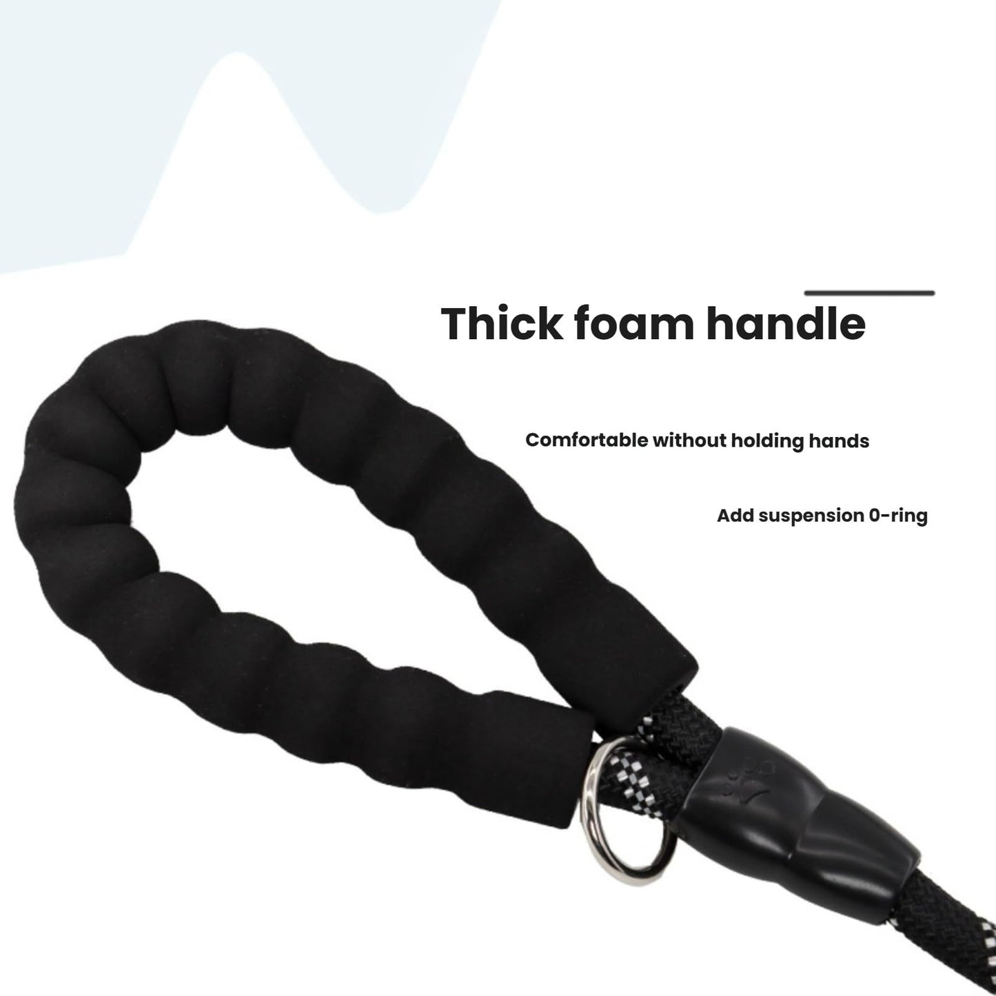 No Tangle 3 Dog  - Main Lead Rope with Padded Handle, Three Detachable Leash Splitters, Heavy-Duty Clip,  Walking, Running, Small, Medium, Large Dogs (Black)