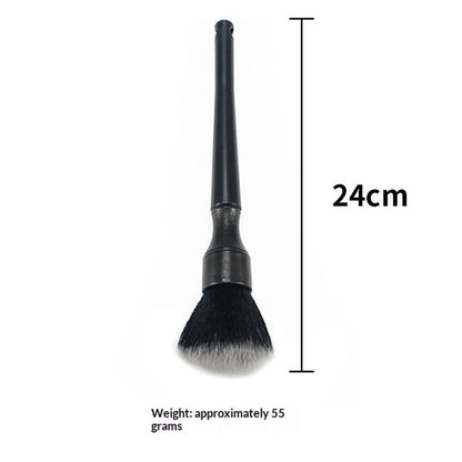 Detailing Brush - Ultra-Soft Bristles, Comfortable Grip and Scratch-Free Cleaning for Exterior, Interior, Emblems, Badges, and Instrument/Guage Panels. (black, Long)
