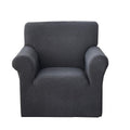 Stretch Chair Sofa Slipcover – polyester Non Slip Soft Couch Sofa Cover, Washable Furniture Protector for Kids (Single sofa cover, gray)