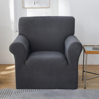 Stretch Chair Sofa Slipcover – polyester Non Slip Soft Couch Sofa Cover, Washable Furniture Protector for Kids (Single sofa cover, gray)