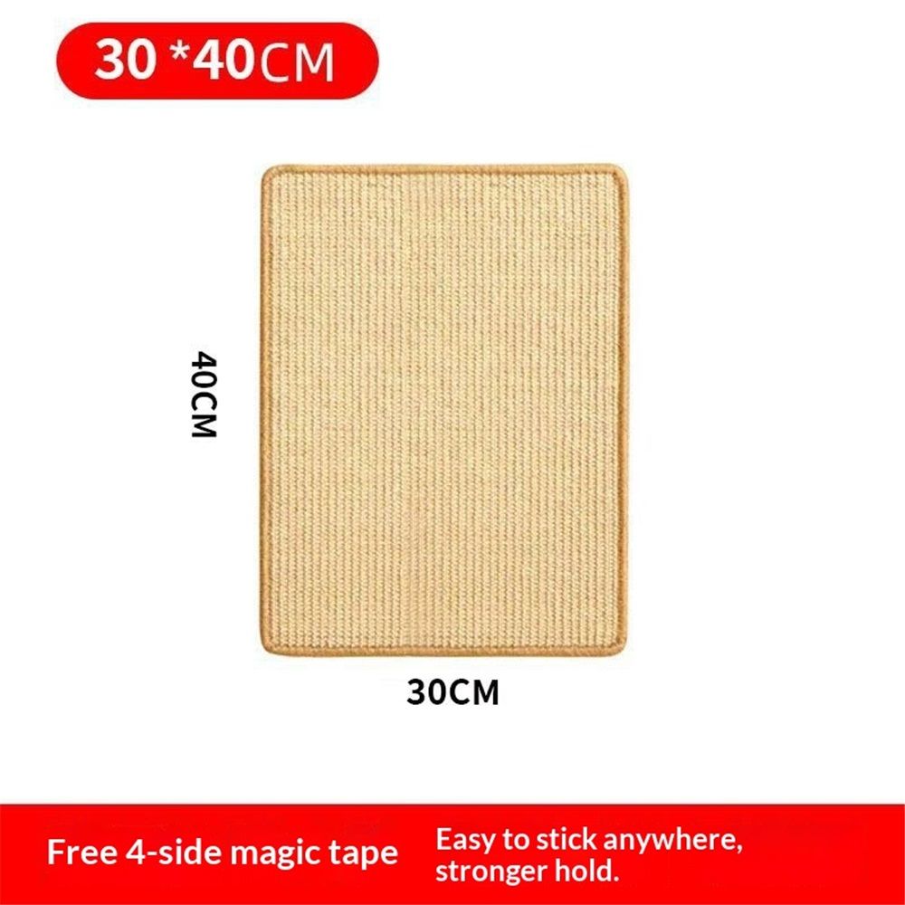 3 Packs Cat Scratching Mat, 15.7 x 11.8 Inch Natural Sisal Cat Scratch Pad Mats for Indoor Cats, Horizontal Cats Wall Scratcher Kitten Floor Rug, Furniture Protector