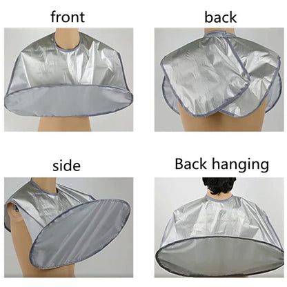 2 pack Beard Bib Apron Hair Catcher for Men Shaving & Trimming, Non-Stick Cape Grooming Cloth, Waterproof（gray，There are only 2 shrouds）
