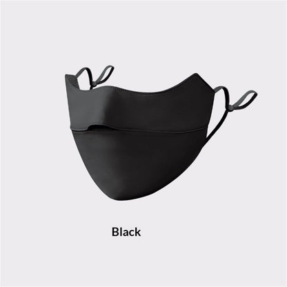2 pack UV Face Covering UPF 50+ Women Breathable Mask Sun Protection Reusable Outdoor, Protection Golf Sports Face Mask for Women (black)
