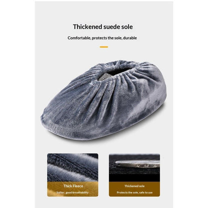 Shoe Covers, 5 Pairs Reusable Non Slip Shoe Protector Covers Washable Soft Shoe Cover for Household Office, Grey