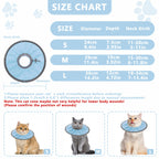 Lightweight Cat Cone Collar Soft, Soft Comfortable Cat Recovery Collar After Surgery, Collar for Cats, Cone for Cats to Stop Licking (Baby Blue, S)