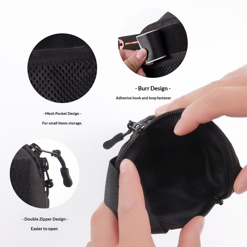 2 pack Dog Treat Pouch Pet Trainning Waist Bag Portable Food Snack Small Item Storage Holder Bag Hook Design Pet Training Reward Pouch Bait Sack Mini Puppy Snack Carrier Container Pockets (BLACK)