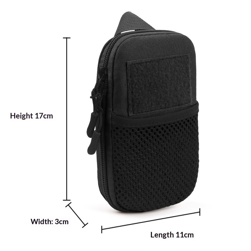 2 pack Dog Treat Pouch Pet Trainning Waist Bag Portable Food Snack Small Item Storage Holder Bag Hook Design Pet Training Reward Pouch Bait Sack Mini Puppy Snack Carrier Container Pockets (BLACK)