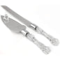 2 set Elegant Cake Knife and Server Set Stainless Steel with Crystal Handle - Perfect for Weddings Anniversaries,and Special Celebrations (Sliver)（Two knives and shovels）