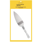 2 set Elegant Cake Knife and Server Set Stainless Steel with Crystal Handle - Perfect for Weddings Anniversaries,and Special Celebrations (Sliver)（Two knives and shovels）