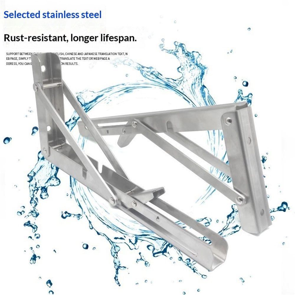 Folding Shelf Brackets Hinges 2 Pcs,Drop Leaf Hinges,Wall Drop Leaf Table Hinge,90 Degree Self-Locking Folding Hinge,Loating Shelves Brackets（12 Inch）