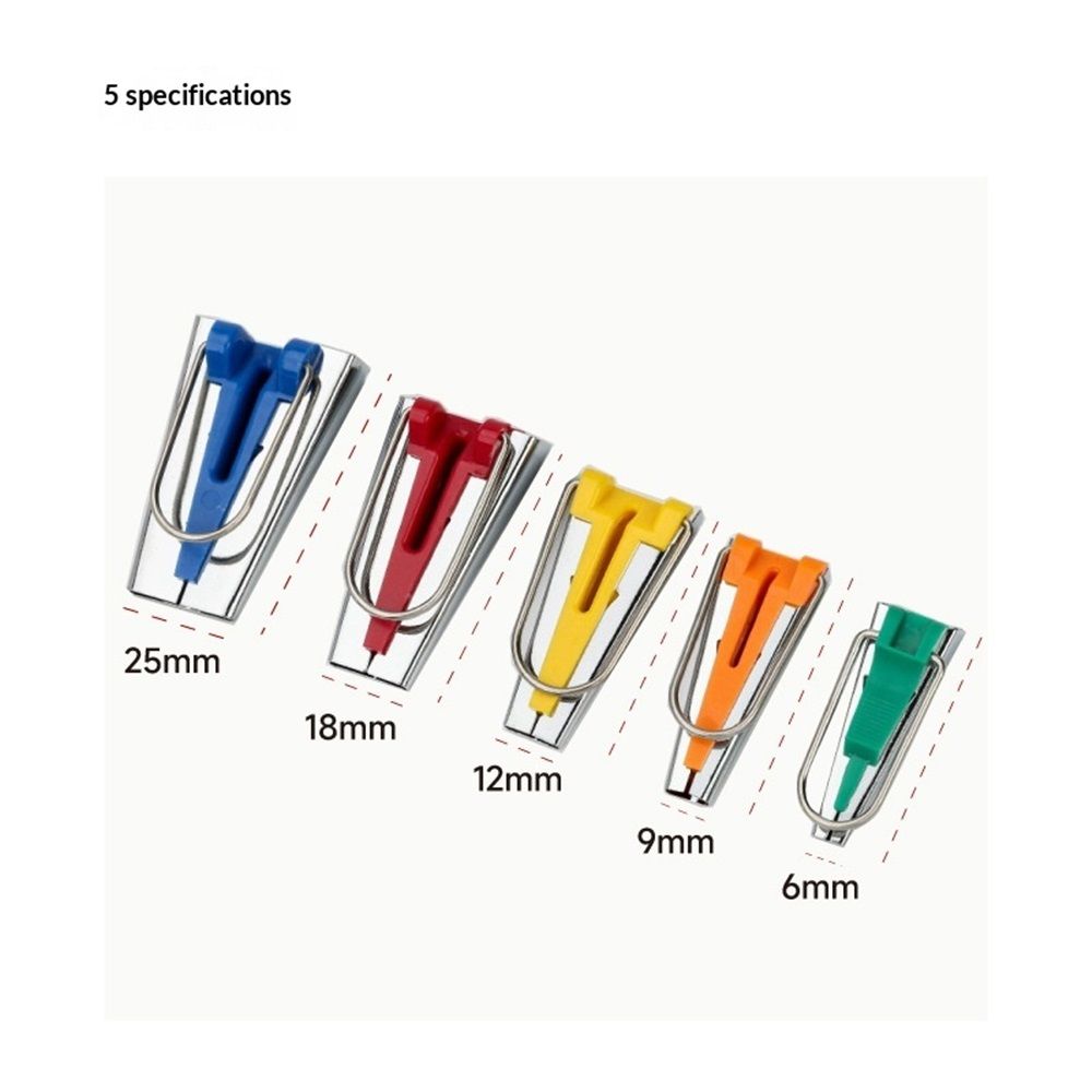 10 pack Bias Tape Makers Set Fabric Tape Maker Tool Set DIY Sewing Quilting Bias Binding Maker 5 size 6MM/9MM/12MM/18MM/25MM