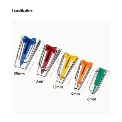 10 pack Bias Tape Makers Set Fabric Tape Maker Tool Set DIY Sewing Quilting Bias Binding Maker 5 size 6MM/9MM/12MM/18MM/25MM