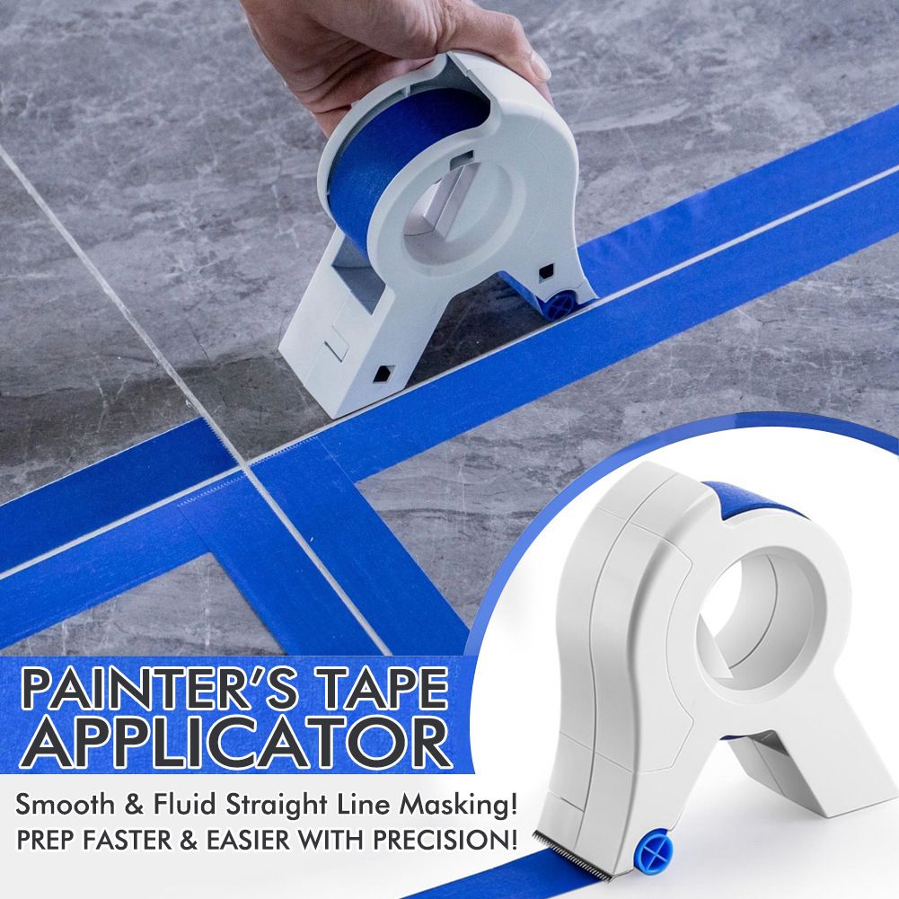Hand Masker Tape Dispenser, Floor Tape Applicator, Applies Painter's Tape to Masking Film or Paper Continuously, Ergonomic Tape Dispenser for Wall and Floor Painting（Excluding paper tape）