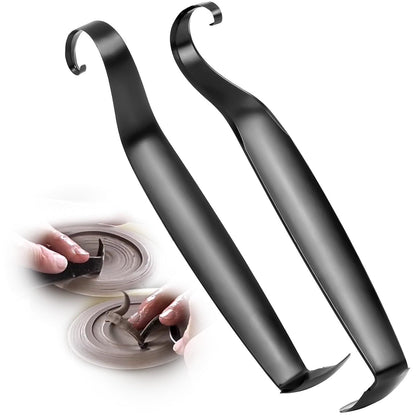 2 pack Stainless Steel Pottery Trimming Tools for Clay and Ceramic Trim, Pottery Double Ended Trim Tools and Trimming Tools Ceramics for Pottery and Clay Artists