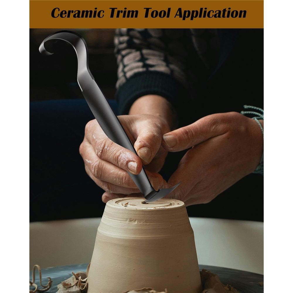 2 pack Stainless Steel Pottery Trimming Tools for Clay and Ceramic Trim, Pottery Double Ended Trim Tools and Trimming Tools Ceramics for Pottery and Clay Artists