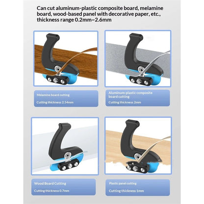 Edge Banding Cutter - Dual Offset Bearings for Precision Trim, Excess Material Cutter for Box/Melamine/Vinyl Laminate