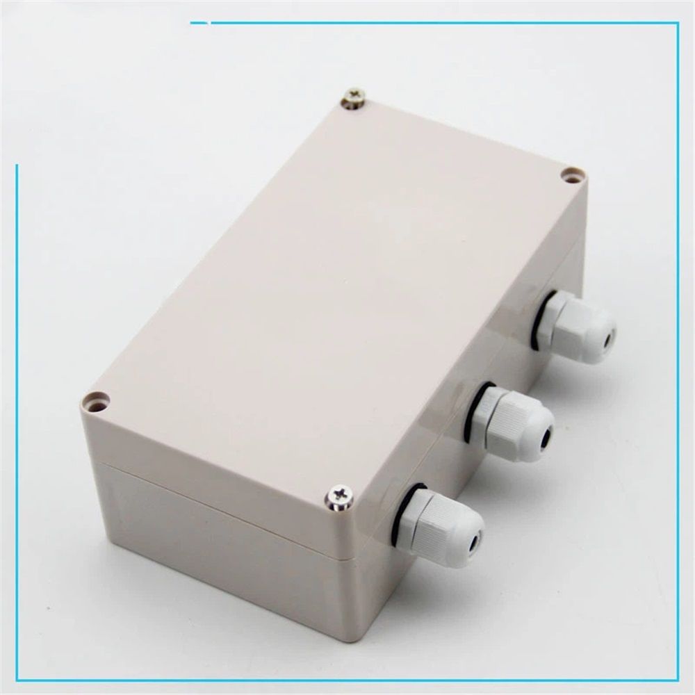 2 pack 1 in to 3 Out Electrical Junction Box w Terminal Connector Gland 158 x 90 x 60mm Waterproof Plastic Grey Dustproof Electric Project Enclosure