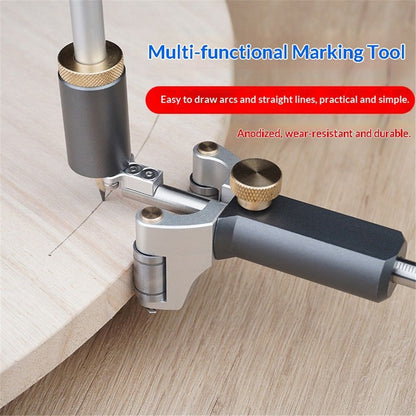 Marking Gauge, 2‑in‑1 Woodworking Scribe Scriber Multi‑Function Line Maker Measuring Tools Sliding Mark Scraper