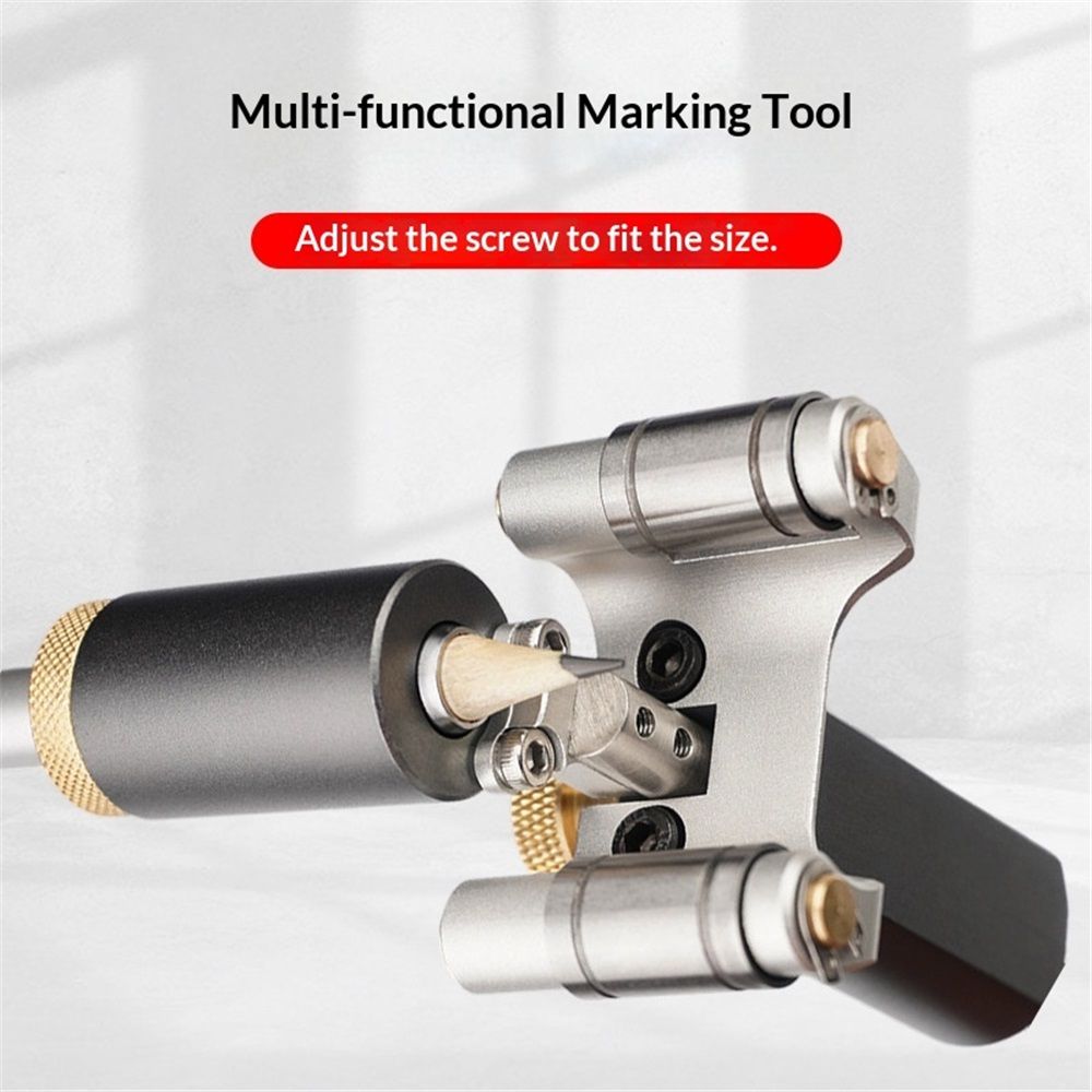 Marking Gauge, 2‑in‑1 Woodworking Scribe Scriber Multi‑Function Line Maker Measuring Tools Sliding Mark Scraper