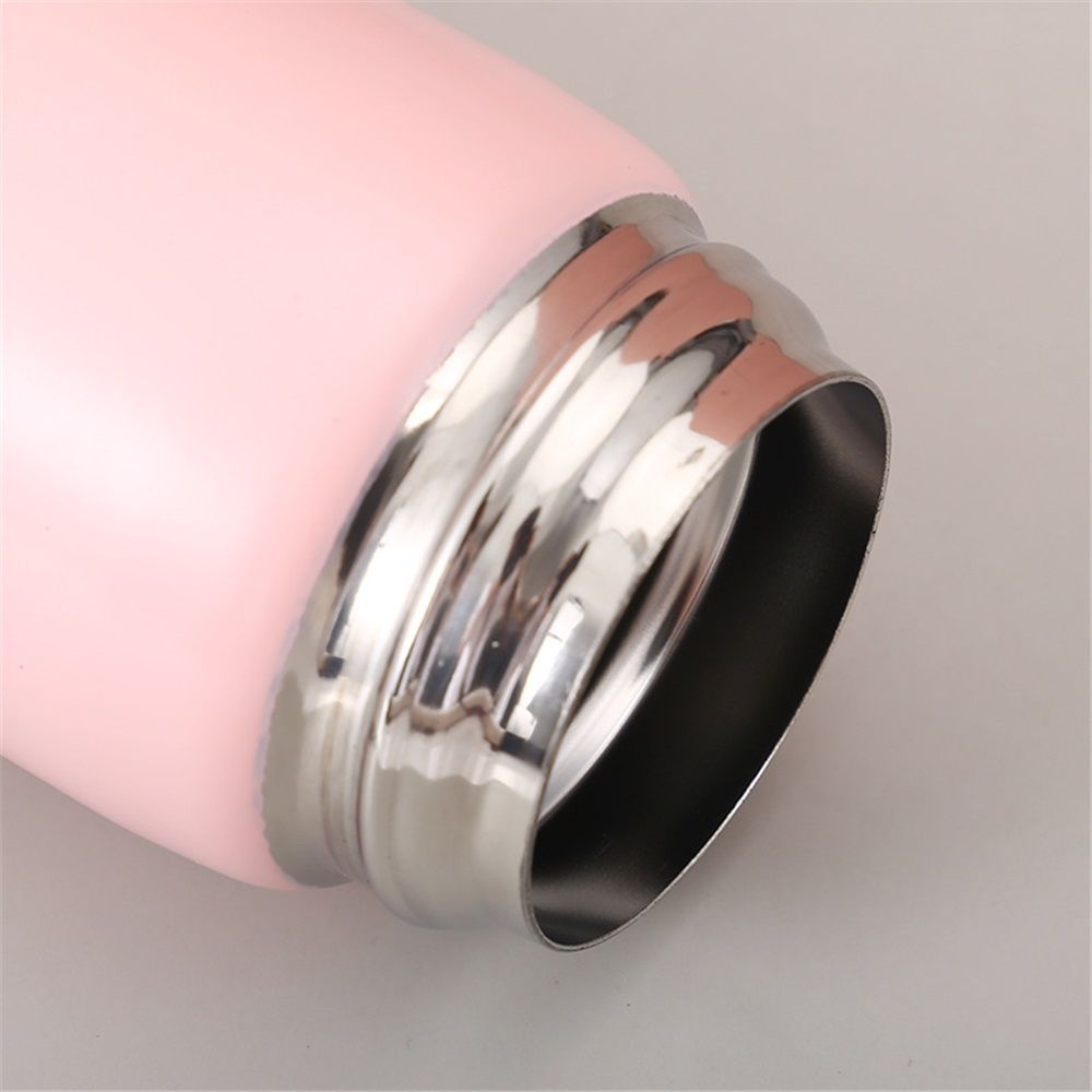 17 oz / 500 ml Insulated Water Bottle, Stainless Steel Thermo Coffee Travel Mug, Thermal Cup with Snap Flip Lid, BPA Free for Hot and Cold Drinking, Pink