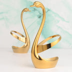 Elegant Small Gold Swan Base Holder for Coffee Bar & Dining, Perfect for Wedding & Entertaining Table Decor