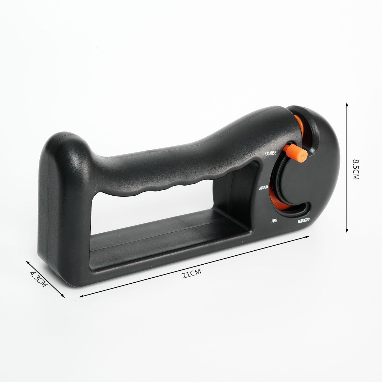 Orange 4-Stage Knife Sharpener & Serrated Knife Sharpener– Repairs, Sharpens & Polishes Blades with Ergonomic Non-Slip Grip