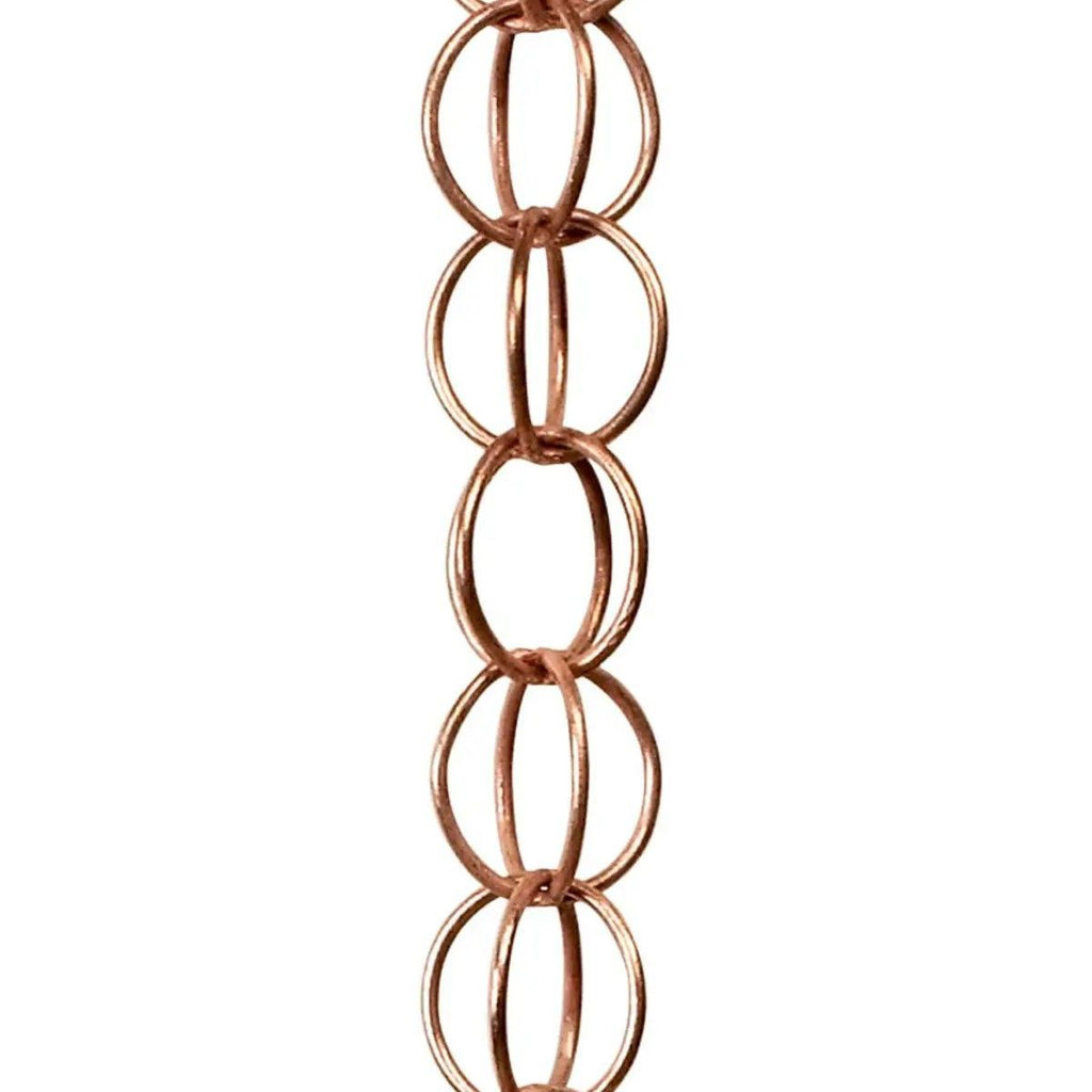 Rain Chains Pure Copper Ring Rain Chain, 125cm Decorative Rain Catcher Chain for Gutters, Rain Chains for Outside, Rain Gutter Replacement Downspout