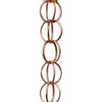 Rain Chains Pure Copper Ring Rain Chain, 125cm Decorative Rain Catcher Chain for Gutters, Rain Chains for Outside, Rain Gutter Replacement Downspout