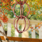 Rain Chains Pure Copper Ring Rain Chain, 125cm Decorative Rain Catcher Chain for Gutters, Rain Chains for Outside, Rain Gutter Replacement Downspout